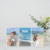 ビーチ結婚式ありがとう サンキューカード (スタンド正面)