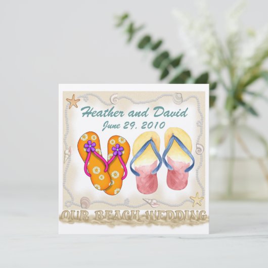 ビーチ結婚式ありがとう – SRF サンキューカード (スタンド正面)