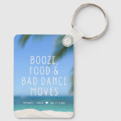 ビーチ結婚式おもしろい キーホルダー (裏面)