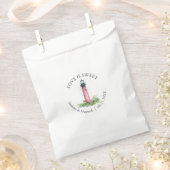 ビーチ結婚式お気に入りバッグウォーターカラーライトハウス フェイバーバッグ (クリップ留めされた状態)