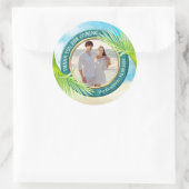 ビーチ結婚式お気に入りフォトパームリーフトロピカル ラウンドシール (バッグ)