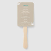 ビーチ結婚式お祝いプログラム ハンドファン (裏面)