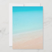 ビーチ結婚式で 招待状 (裏面)