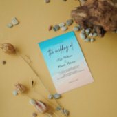 ビーチ結婚式で 招待状