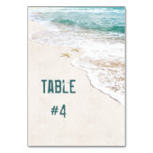 ビーチ結婚式とヒトデ テーブルナンバー (裏面)