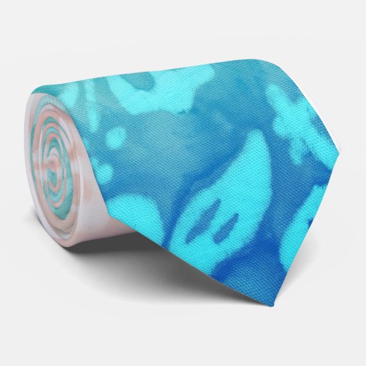 ビーチ結婚式のイルカのルアウ（ハワイ式宴会）のパーティーの航海ので青いタイ ネクタイ (ロール)