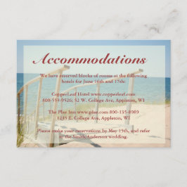 ビーチ結婚式のエンクロージャカード-ビーチの階段 エンクロージャーカード