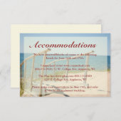 ビーチ結婚式のエンクロージャカード-ビーチの階段 エンクロージャーカード (正面/裏面)