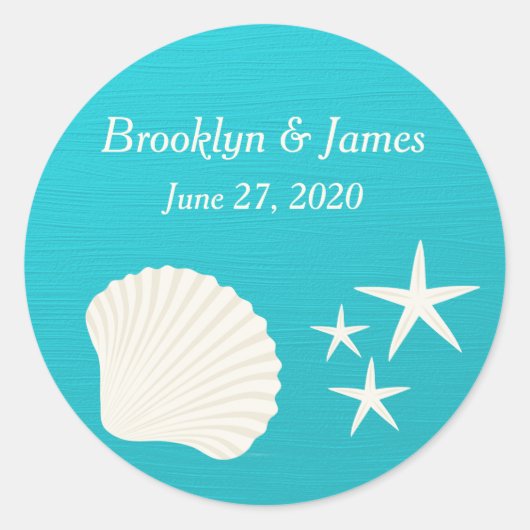 ビーチ結婚式のシェル ラウンドシール (正面)