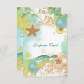 ビーチ結婚式のテーマの応答のrsvp 出欠カード (正面/裏面)