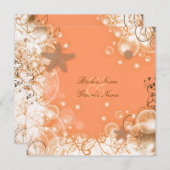 ビーチ結婚式のテーマの~のエレガントなパーティーのカスタム 招待状 (正面/裏面)