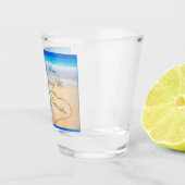 ビーチ結婚式のハートを砂に ショットグラス (右)