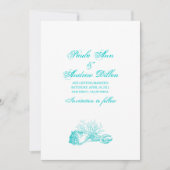 ビーチ結婚式の保存日付 セーブザデート (正面)