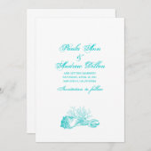 ビーチ結婚式の保存日付 セーブザデート (正面/裏面)