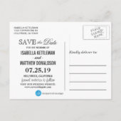 ビーチ結婚式の保存 案内ポストカード (裏面)
