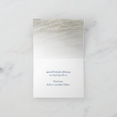 ビーチ結婚式の写真のサンキューカード|の砂の原稿 シーズンカード (内部)