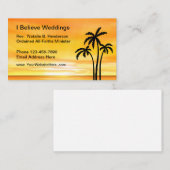 ビーチ結婚式の大臣 名刺 (正面/裏面)