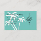 ビーチ結婚式の大臣 名刺 (裏面)