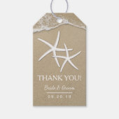 ビーチ結婚式の好意スターフィッシュありがとう ギフトタグ (正面)