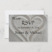 ビーチ結婚式の披露宴カード 出欠カード (裏面)