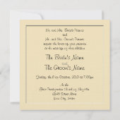 ビーチ結婚式の招待の足跡 招待状 (裏面)