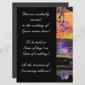 ビーチ結婚式の招待状 招待状 (正面/裏面)