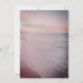 ビーチ結婚式の招待、愛のハート 招待状 (裏面)