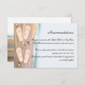 ビーチ結婚式の挿入物のビーチサンダル エンクロージャーカード (正面/裏面)