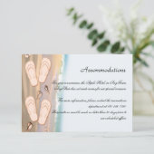 ビーチ結婚式の挿入物のビーチサンダル エンクロージャーカード (スタンド正面)