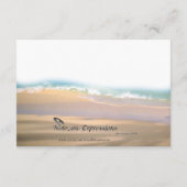 ビーチ結婚式の挿入物のビーチサンダル エンクロージャーカード (裏面)