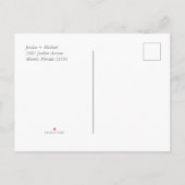 ビーチ結婚式の日没の日付の保存 案内ポストカード (裏面)