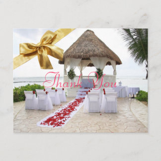 ビーチ結婚式の望楼はCard2感謝していしています サンキューカード
