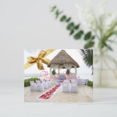 ビーチ結婚式の望楼はCard2感謝していしています サンキューカード (スタンド正面)