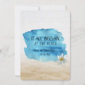 ビーチ結婚式の発願の更新式招待状 招待状 (正面)