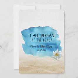 ビーチ結婚式の発願の更新式招待状 招待状