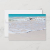 ビーチ結婚式の返信カード(メニューの選択あり) 出欠カード (裏面)