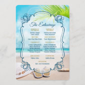 ビーチ結婚式の随行順序 プログラム (裏面)