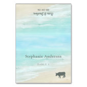 ビーチ結婚式の食事オプションテーブル座席表 テーブルナンバー (正面)