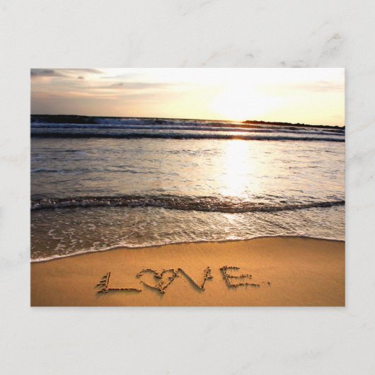 ビーチ結婚式はがき ポストカード (正面)