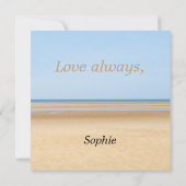 ビーチ結婚式は私のメイド・オブ・オーナー(花嫁付き添い人)カード 招待状 (裏面)