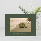 ビーチ結婚式への愛の招待 招待状 (スタンド正面)