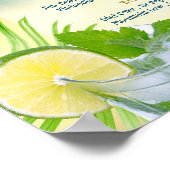 ビーチ結婚式もじとワインパームオープンバーメニュー ポスター (角)