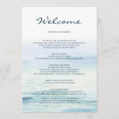 ビーチ結婚式ようこそ旅程レター プログラム (正面)