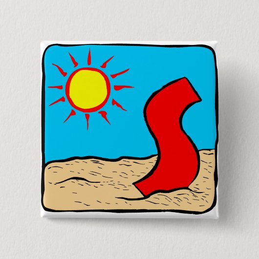 ビーチ結婚式アイディアレターS 缶バッジ (正面)