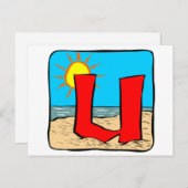 ビーチ結婚式アイディアレターU ポストカード (正面/裏面)