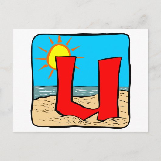 ビーチ結婚式アイディアレターU ポストカード (正面)