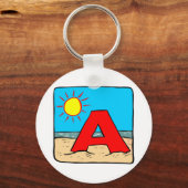 ビーチ結婚式アイディアA キーホルダー (正面)