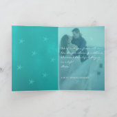 ビーチ結婚式アクアブルーのヒトデ感謝していィーの写真 サンキューカード (内部)