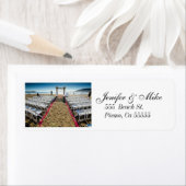 ビーチ結婚式アドレス表 ラベル (インサイチュ)