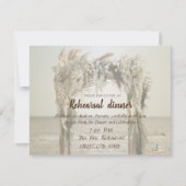 ビーチ結婚式アーチリハーサルディナー 招待状 (正面)